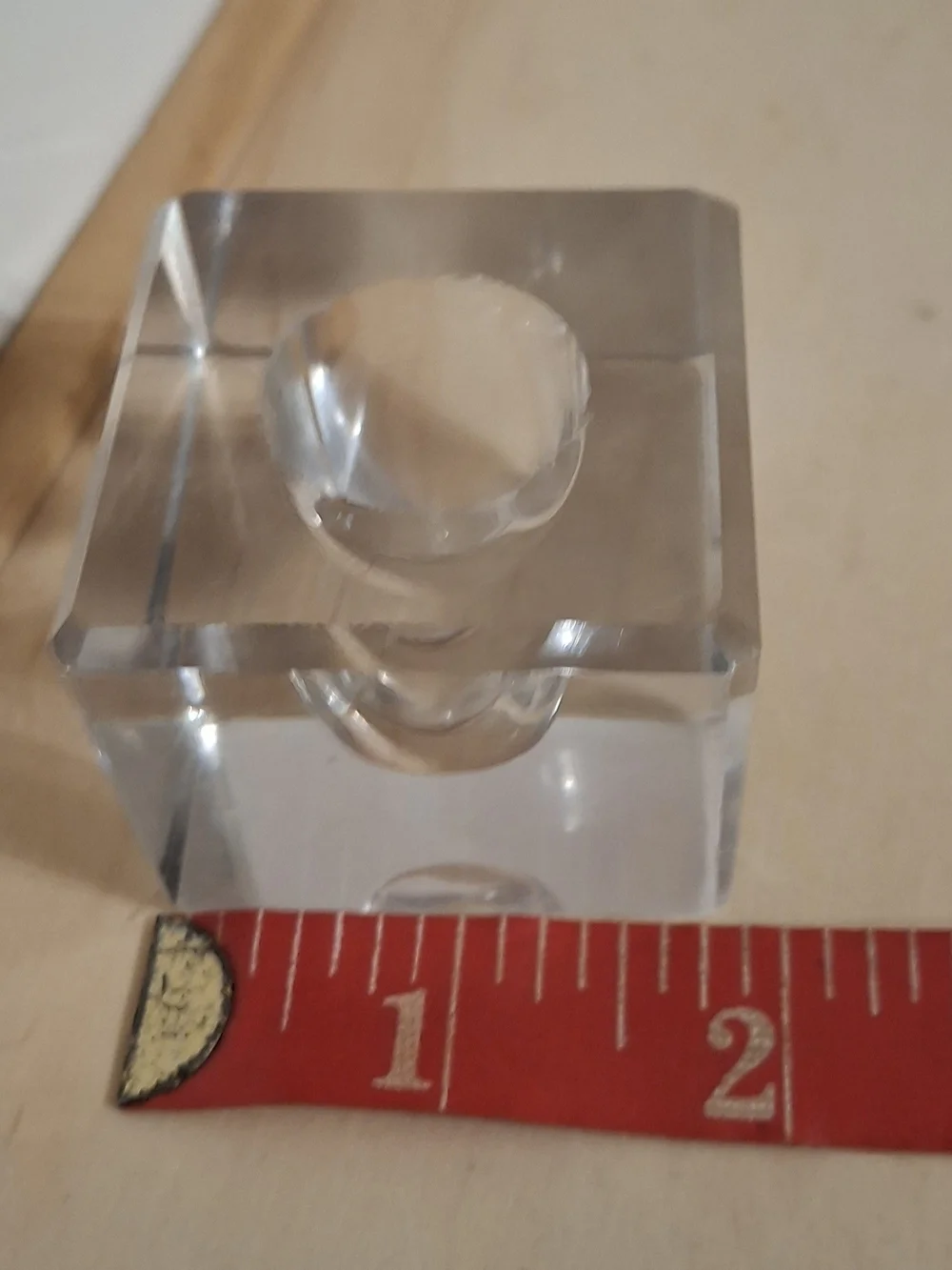 Vintage/Antique beveled glass ink well